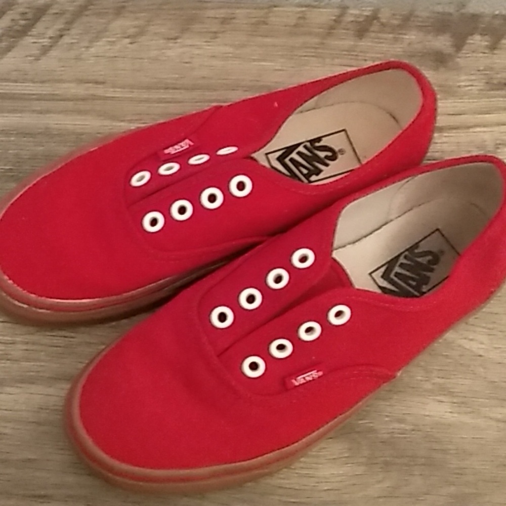 Red Vans, sz 6.5